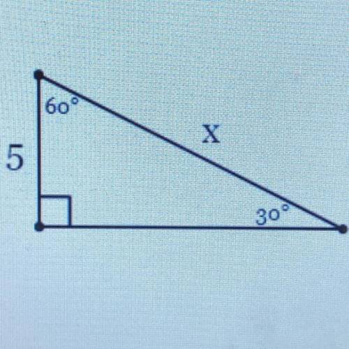 Find The value of x =