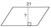The area of the parallelogram is 315 square units. What is the height of the parallelogram?