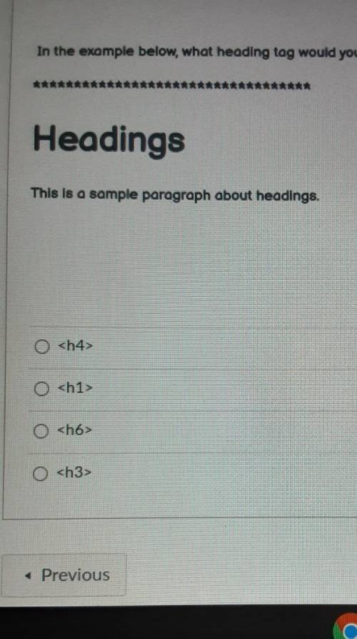 Which heading size fits for the word headings