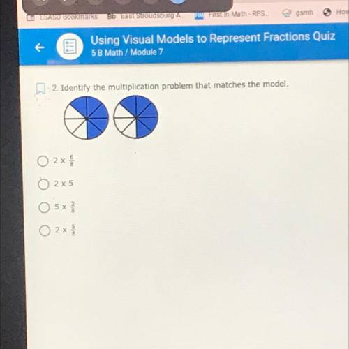 Identify the multiplication problem that matches the model