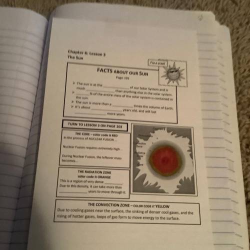 Can anybody help it 8th grade science about the sun