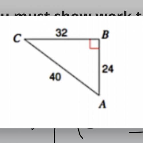 Help me please
Determine the ratio for COS C in the picture below