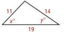 Find the value of x and y. To the nearest tenth.