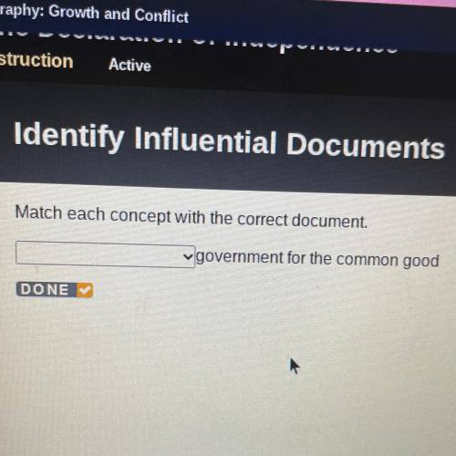 Identify Influential Documents

Match each concept with the correct document.
v government for the