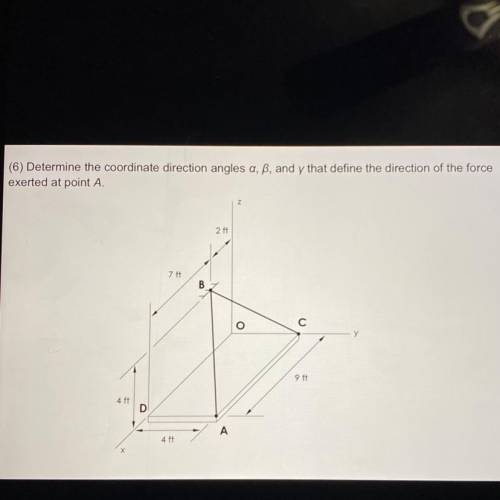 Determine the coordinate direction angles a, b, and y that define the direction of the force exerte