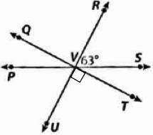 Which information would allow you to identify the following angles as complementary?

A)Line ps is
