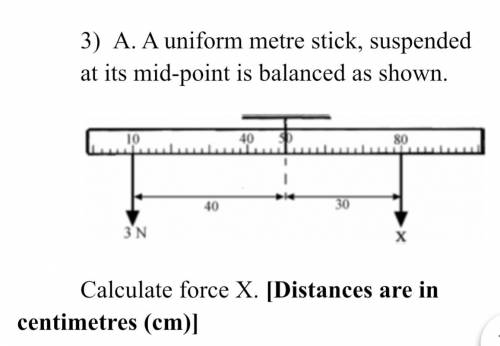 Part b: Show mathematically that the force multiplied the distance clockwise equals the force multi