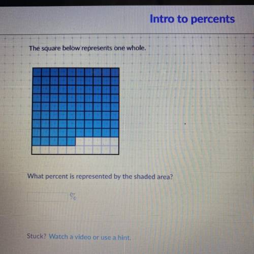 The square below represents one whole.
Pls