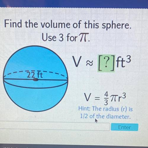 Find the volume of the sphere could anyone help me with this ? If you can explain it to me well!