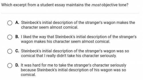Which excerpt from a student essay maintains the most objective tone