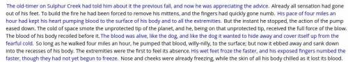 Which sentence in this excerpt from Jack London’s To Build a Fire best shows that the main charac