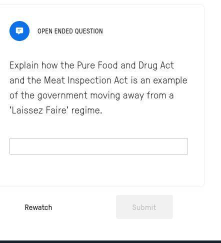 Explain how the Pure Food and Drug Act and the Meat Inspection Act is an example of the government