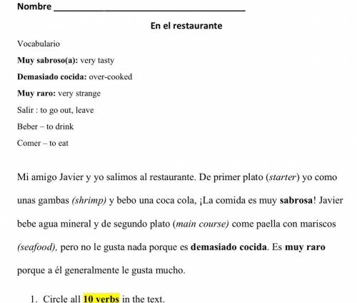 Please help me with my Spanish