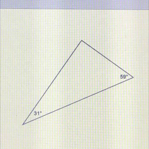 Which is a correct classification for the triangle?

O equiangular triangle
O right triangle
O acu