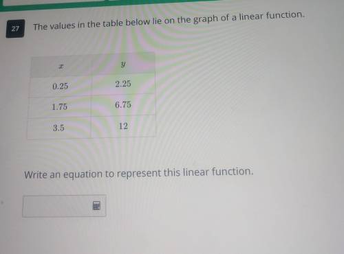 Write an equation to represent this linear function