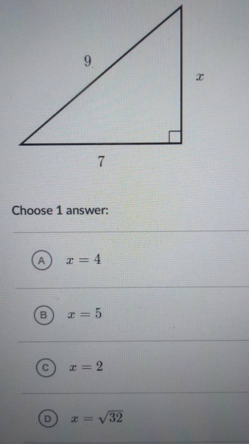 The question says Find the value of the triangle shown below