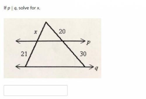 If p || q, solve for x.
EASY