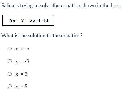 The solution to the equation?