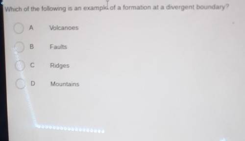 What is a example of a formation at a divergent boundary