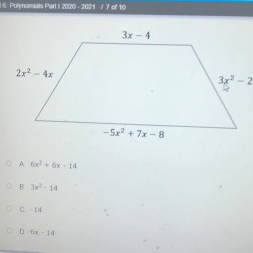 What is the perimeter of the figure shown below?