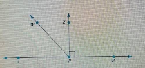 Which of the pairs of angles are complementary?

A. APB and ZPB B. WPZ and BPZ C. APW and ZPWD. AP
