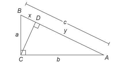 Complete the proof of the Pythagorean theorem.

Given: △ is a right triangle, with
a right angle a