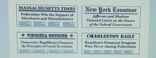 These headlines identify -

A. events that contributed to the formation of political parties B. di