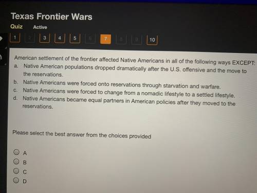 American settlement of the frontier affected Native Americans in all of the following ways except
