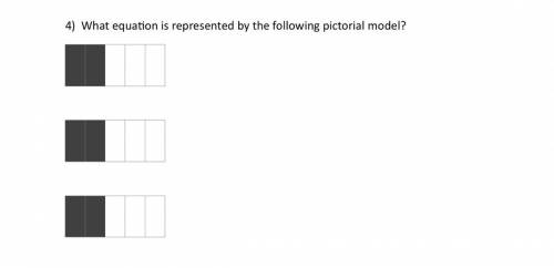 What equation is represented by the following pictorial model? Please look at the picture and help