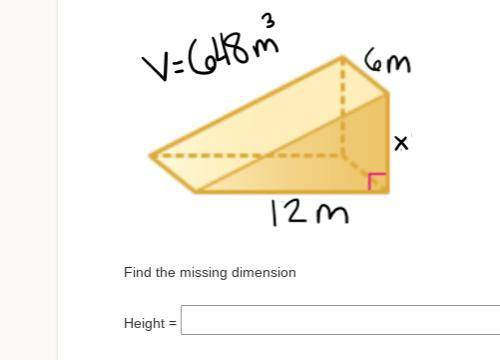 Find the missing dimension
Height.