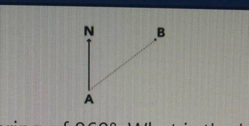 B is a boat on a bearing of 60 degrees what is the nearing of A to B