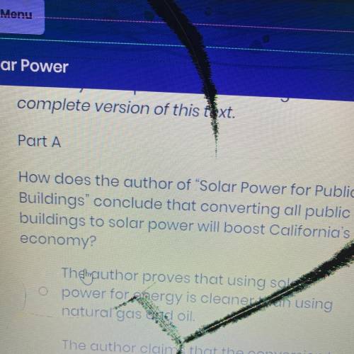 How does the author of Solar Power for Public

Buildings conclude that converting all public
bui