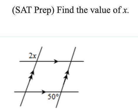 Please help.
Find the value of x