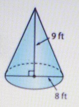 Find the volume of the cone. Round to the nearest tenths