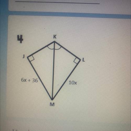 What is the value of x and find the indicated angle of JM