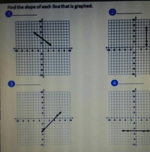 Find the slope of each line that is graphed.