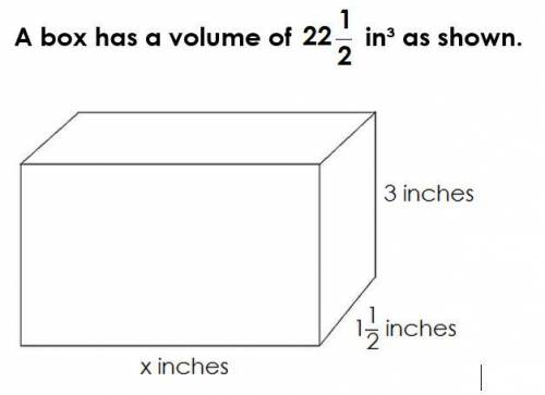 URGENT HELP ME NOW PLZZZZZZZZ

Use x to represent the length of the box. Create an equation that c