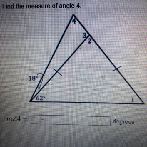 Find the measure of angle 4.