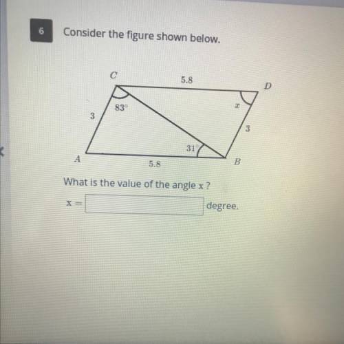 What is the value of the angle x?
