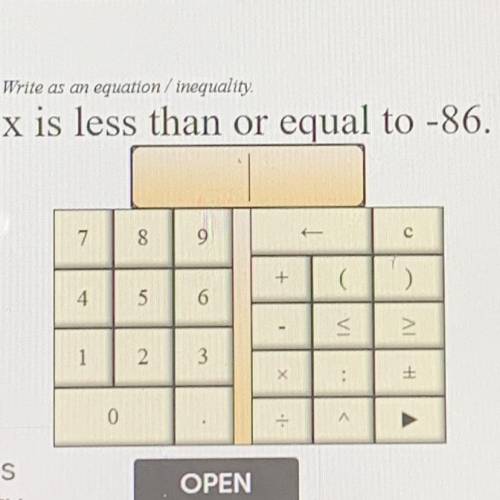 X is less than or equal to-86