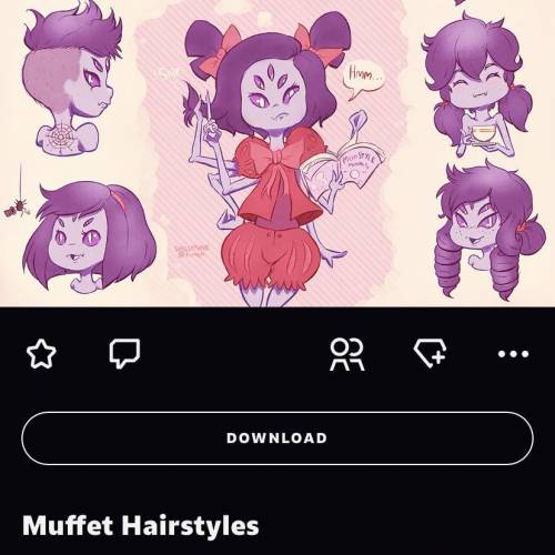 Draw me a image of muffet from undertale with a punk hairstyle