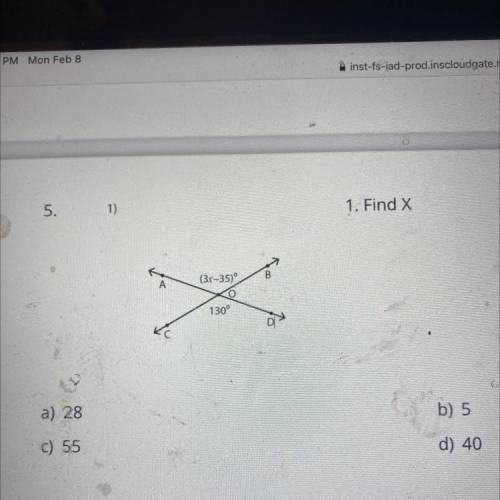 Find x
Geometry angles question