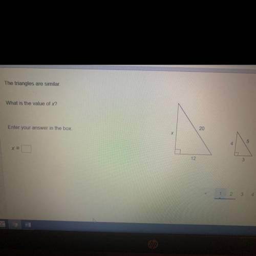 The triangles are similar . What is the value of X