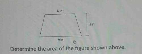 Determine the area of the figure shown