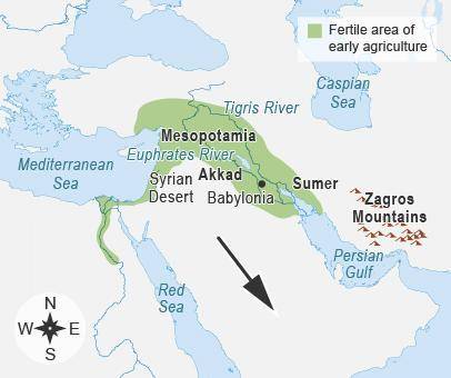 Please help! The map shows the Fertile Crescent. Which physical feature is the arrow pointing to on