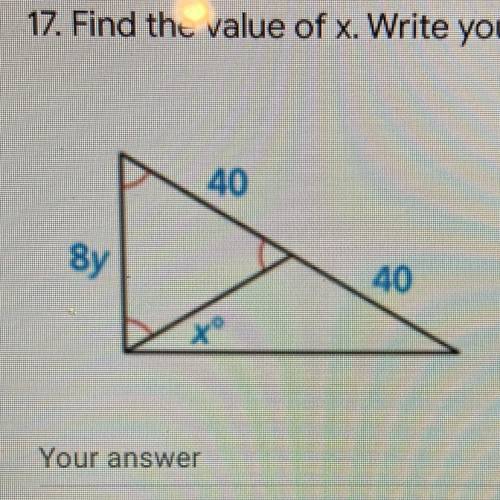 17. Find the value of x and y. PLEASE HELPPP