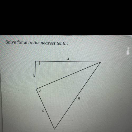 Solve for x to the nearest tenth.