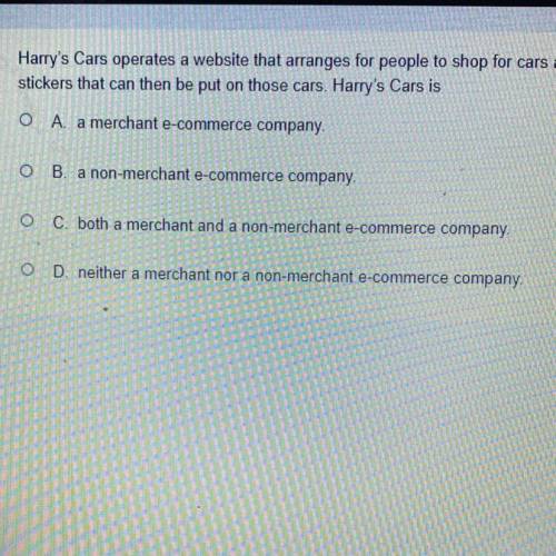 Harry's Cars operates a website that arranges for people to shop for cars at different dealerships