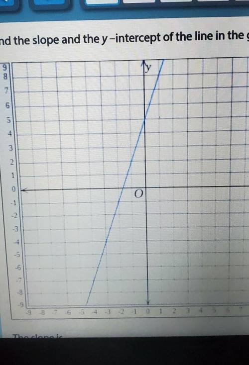 Find the slope and the y-intercept of the line in the graph.