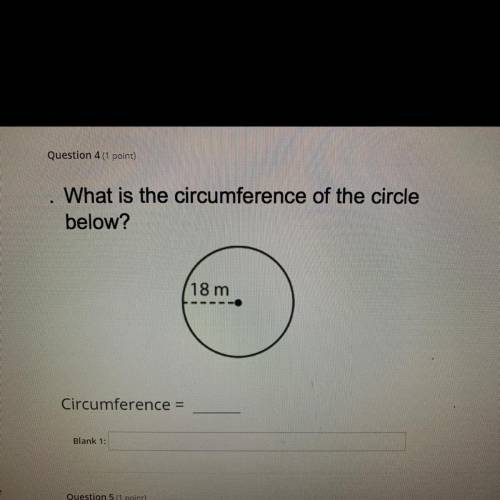 What is the circumference of the circle
below?
